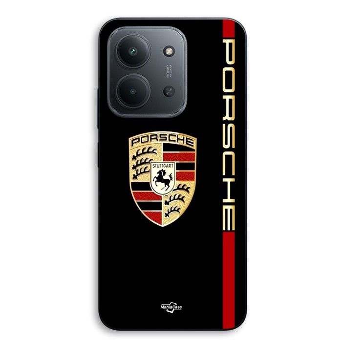 Coque de téléphone - MANIACASE - Xiaomi Redmi 15C 5G - Silicone TPU - Logo PORSCHE - Souple nero