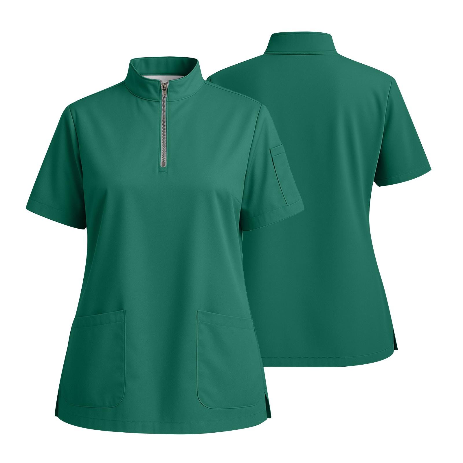 

Женская футболка с коротким рукавом, однотонная, с V-образным вырезом, на пуговицах сбоку, с разрезом S