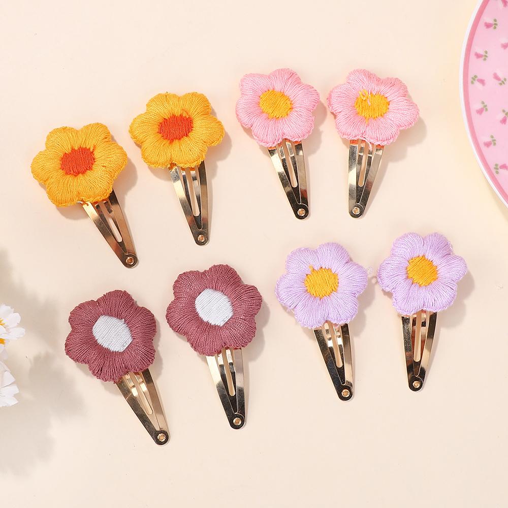 Random 40Pcs Girls Hair Bangs BB Alloy Hairclips Lovely Flower Hairgripes  Boutique Headclips