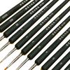 11Pcs Detail Paint Brush Set Ergonomic Handle Soft Weasel Hair Good Adsorbability Detail Brush for Line Drawing Dark
