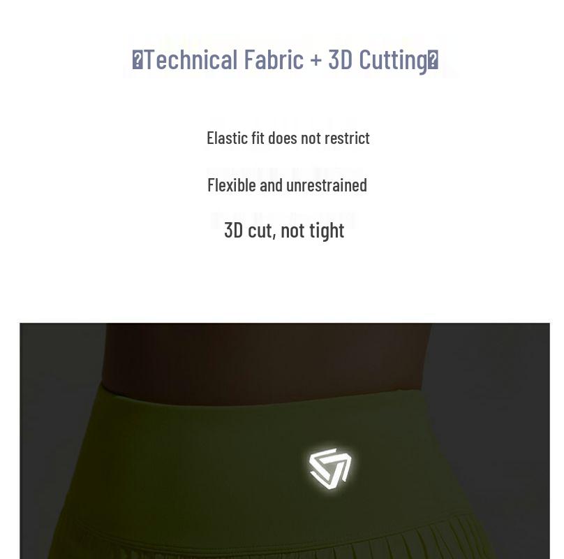 Gradient High-Waisted Anti-Exposure Sport Skort with Pockets - Quick-Dry Yoga and Fashion Wear