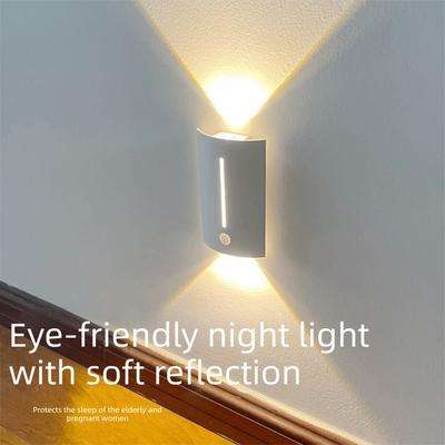 3 Colors Motion Sensor Night Light Eye Friendly Magnetic Wall Lamp LED Wall Sconce  Porch