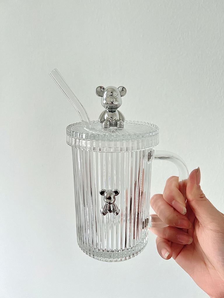 Склянка-ведмедик, чашка-поїльник з кришкою, побутова склянка для пиття