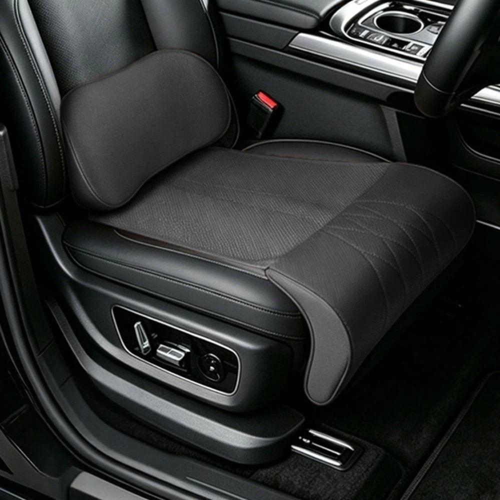 Leather Car Seat Cushion Breathable Extended Seat Cushion Vehicle Universal чёрный