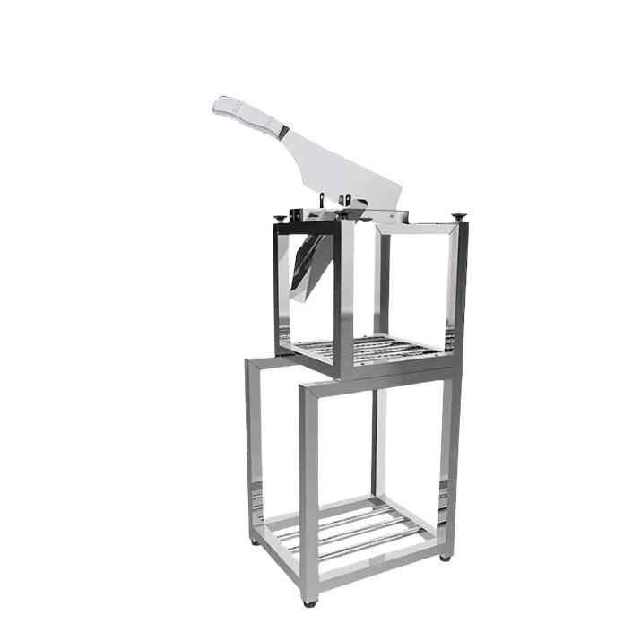 Sugarcane Chopper: All-in-One Stainless Steel Machine for Peeling and Cutting Sugarcane into Sections and Blocks.