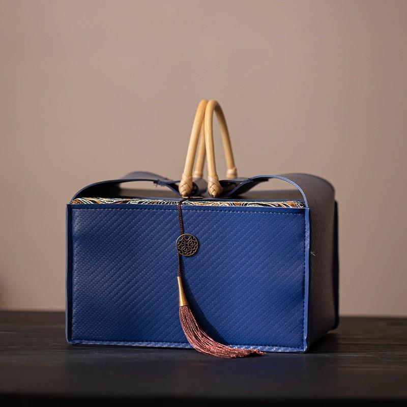 Empty Leather Gift Box for Holidays - Luxury Storage Box for Nuts, Candy, Jewelry - Christmas New Year Festival Present