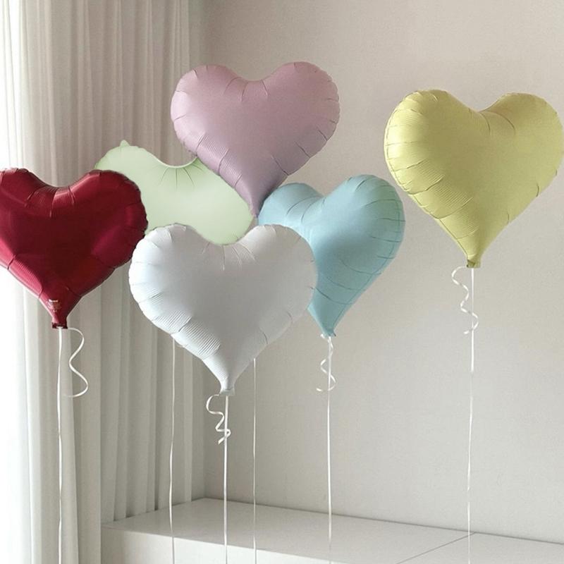 2pcs Macaron Multicolored Love Balloons Birthday Party Valentines Day Wedding Anniversary Decorations Heart Balloon