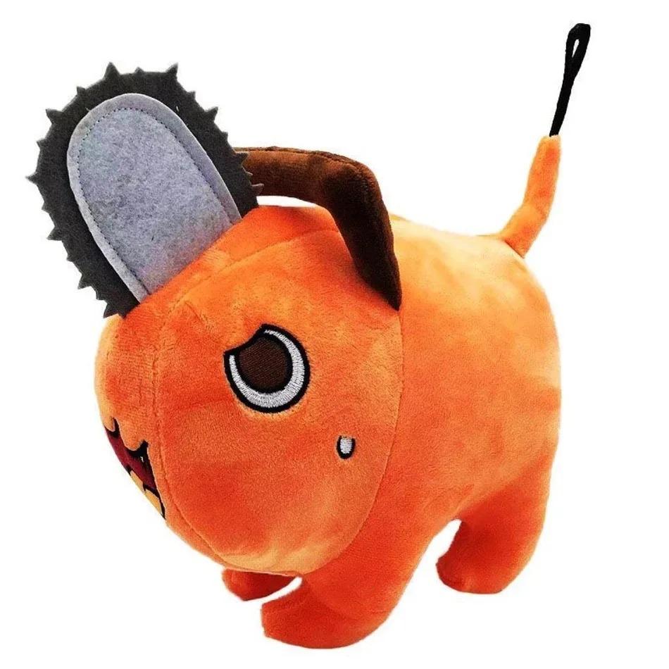 Kettensägen-Teufel Pochita Plüschtier Aus Chainsaw Man Orange Kissen Weiches Stofftier Für Kinder Geburtstag Weihnachtsgeschenk