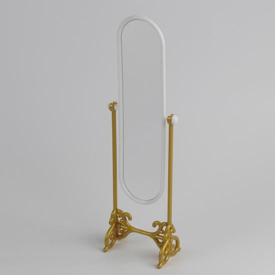 Miniature Mirror Lightweight Eye-catching Plastic Home Furnishings Dollhouse Mirror for Micro Landscape