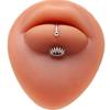 Anello per labbra per occhi alla moda, piercing per labbra in acciaio inossidabile, anelli per labret, piercing per setto per unghie a forma di cuore, farfalla, luna, loto