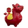 Festive Red Horse Money Ornament Pair - Lucky Resin Decoration for Office or Entrance