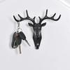 1 Pcs Wall Hanging Hook Vintage Deer Head Antlers For Hanging Clothes Hat Scarf Key Deer Horns Hanger Rack Wall Decoration