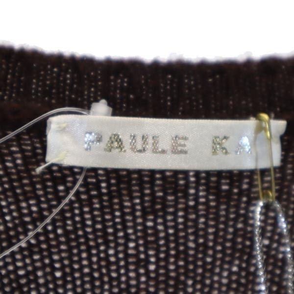 Unused PAULE KA Made In Italy Cashmere Blend Knit Vest M Brown Women Used