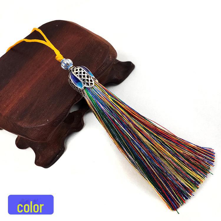 Cloisonné Blue Tassel Crown & Bookmark Accessory