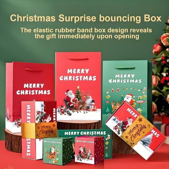 Surprise Gift Explosion for Money 12 Folding Bouncing Red/Green Envelope Gift Box Pop-Up Explosion Money Box for Christmas Birthday Anniversary