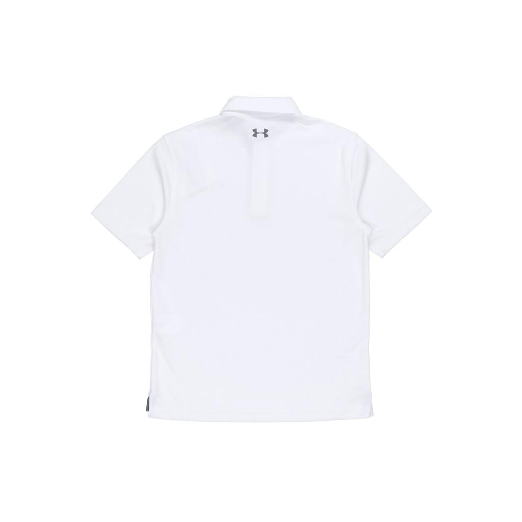 Under Armour Solid Golf Fitted Sports Short Sleeve Polo Men Tops White 1290140-100