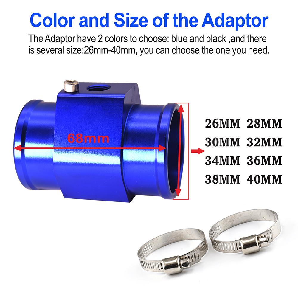 Water Temp Gauge 52MM LED 40-120 Celsius 1/8 NPT Sensor 12V Universal Car Motor Water Temperature Gauge