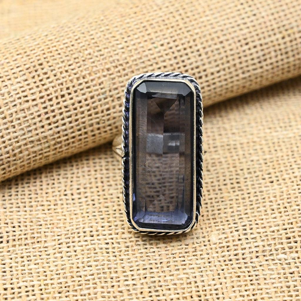 Glorious Iolite Gemstone Handmade 925 Solid Sterling Silver Jewelry Ring Fro Her