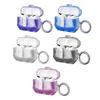 For Airpods Pro 3 Transparent Crystal Bluetooth Earphone Case TPU Switch Lock Cover with Hook Anti-Scratch Protective Case