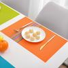 6 Pieces Waterproof Insulated Plate Mat PVC Place Mats Colorful Strip Table Mat  Dining Table