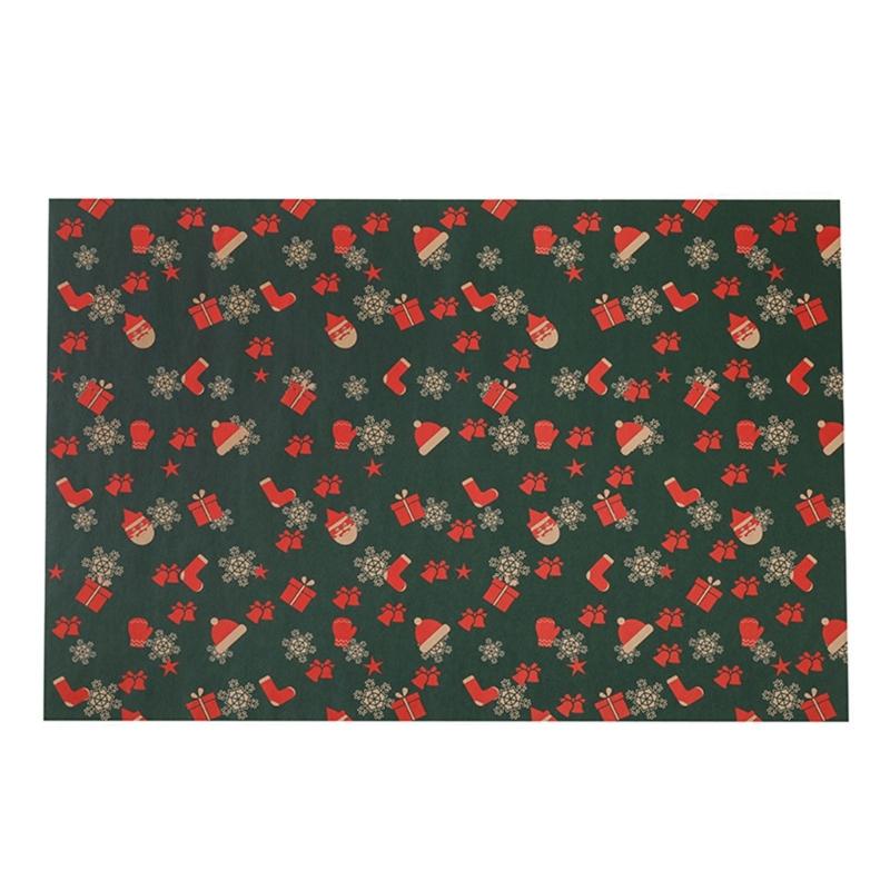 Christmas Themed Wrapping Paper Set 5 Pack 50x74cm Thick Recyclable Materials Assorted Seasonal Artwork