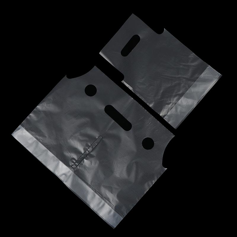 100Pcs Single/Double Cup Milk Tea Packaging Bags Frosted Transparent Disposable Beverage Plastic Bags Coffee Takeout Tote Bag
