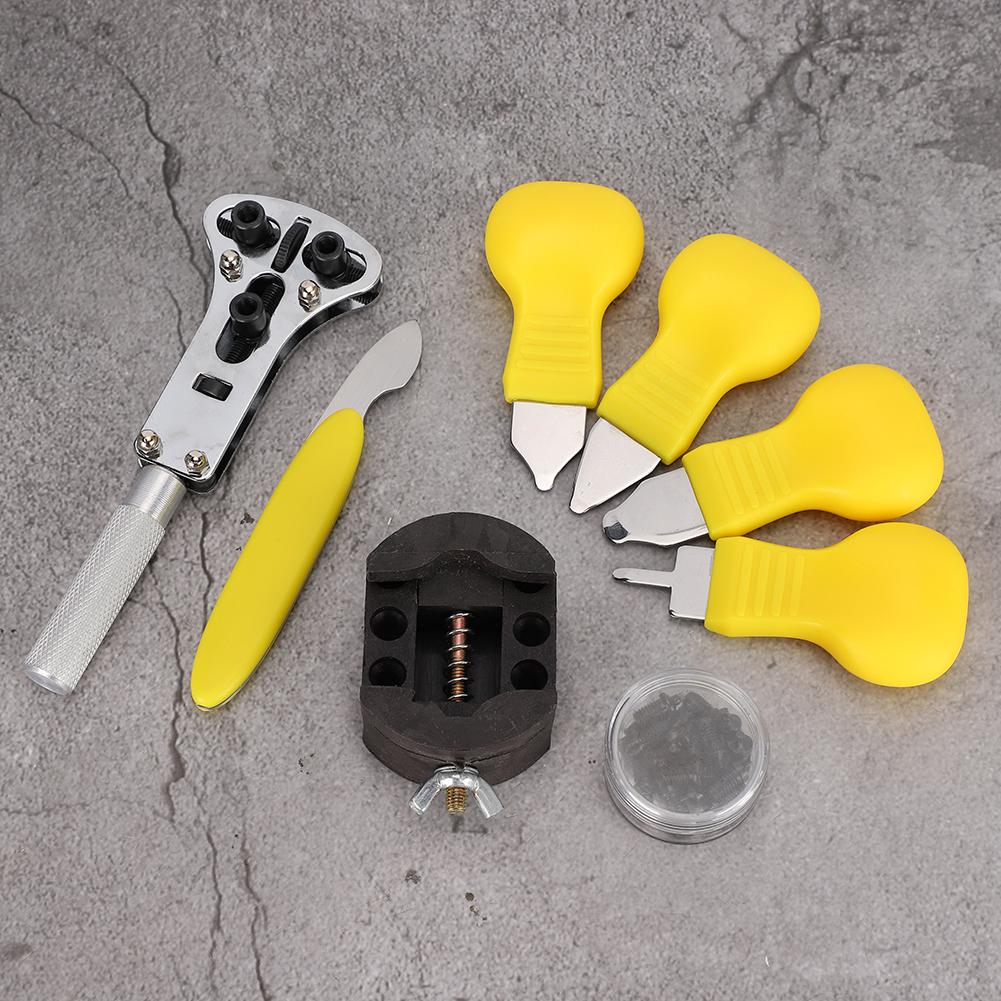 8 szt. Otwieracz do zegarków, uchwyt na kopertę zegarka z 3 szczękami, narzędzie do otwierania kopert zegarków, zestaw do naprawy zegarków