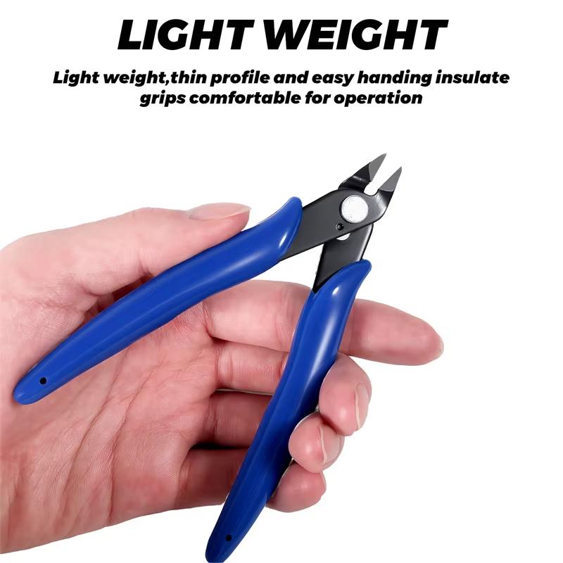 Pliers Carbon Steel Pliers Electrical Wire Cable Cutters Cutting Side Snips Flush Pliers Nipper Home Hand Tools Blue