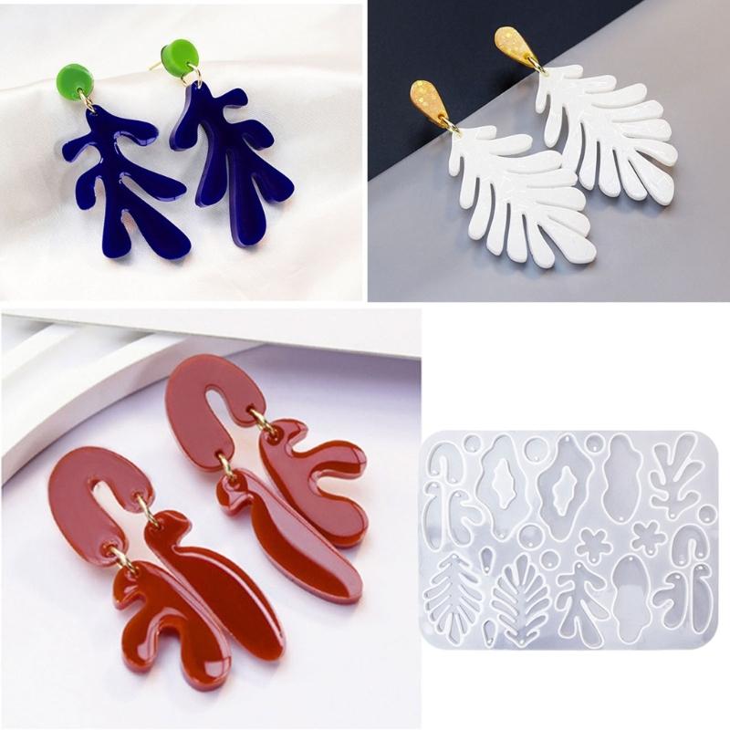 3D Irregular Silicone Molds Jewelry Casting Molds Epoxy Resin Pendant Mould for DIY Earrings, Jewelry, Keychain, Crafts