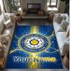 Leeds United Bedruckter Kristall-Samt-Teppich Rutschfester Kristall-Samt-Teppich für Sofa Schlafzimmer Innenbereich Heimdekoration
