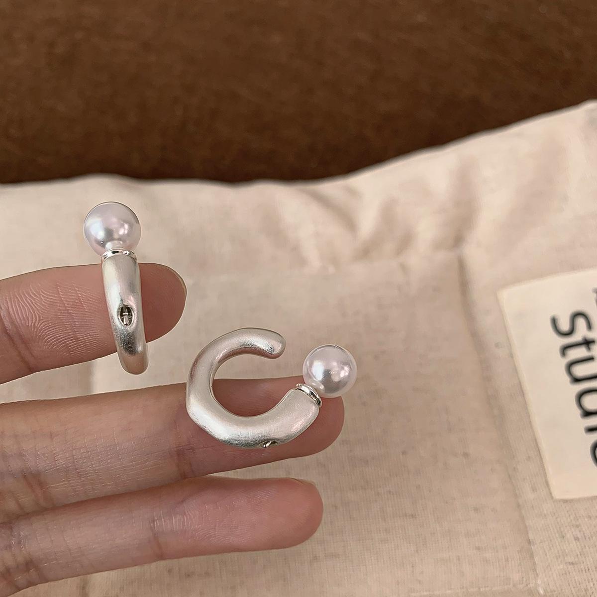 

Trendy Design Pearl Irregular Stud Earrings For Women Fashion Round Geometric Earrings Casual Party Jewelry Accessories Gifts