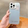 Cute rabbit IMD mobile phone case for iPhone15/16 Apple 11/12/13/14Pro max case