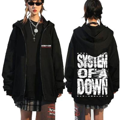 Vintage Rocková Kapela System of A Down Mezmerize Potisk Zipová Mikina Pánská Dámská Alternativní Metalová Hudba Bunda na Zip Mikiny na Zip