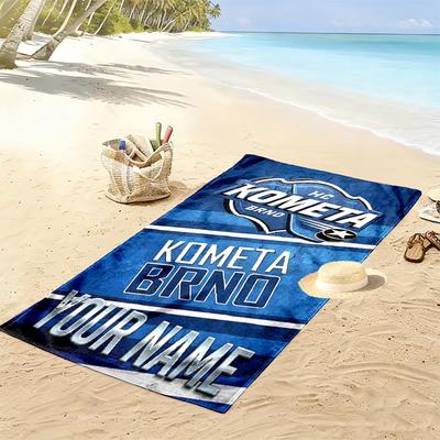 Custom Name HC Kometa Brno Print Beach Towel, Large Soft Quick Dry Towel for Beach Camping Swimming -HE219