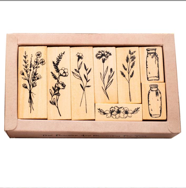 

Plant Vase Journal Stamps: DIY Decorative Album Stamps, 2 Styles