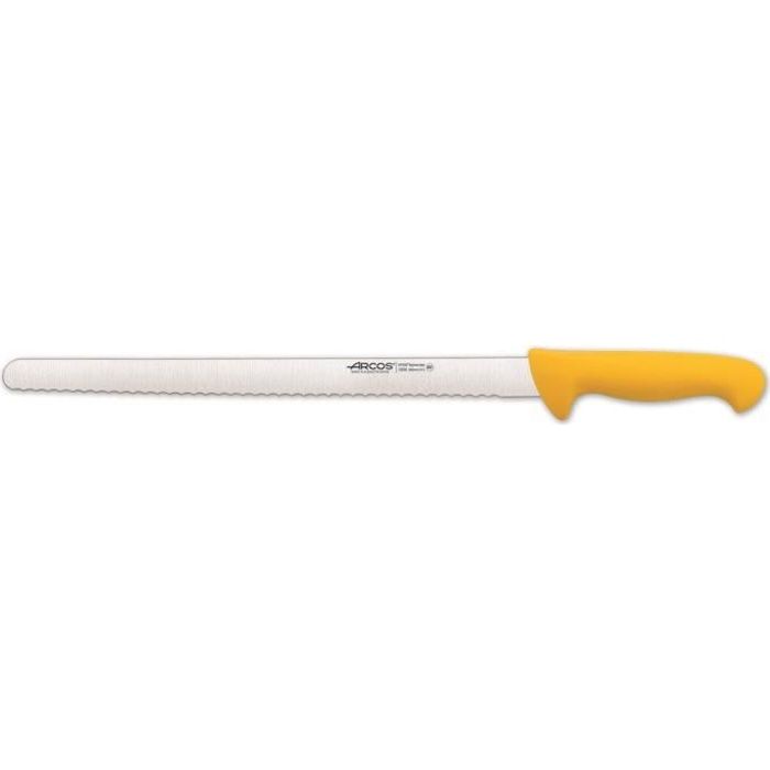 Couteau à saumon - ARCOS - Prof 293300 - Acier inoxydable NITRUM - Lame 30 cm - Mango ergonomique jaune