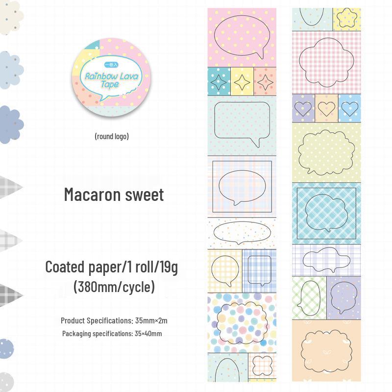 Ketchup Girl Rainbow Core Series Dual-Mode Adhesive Tape Salt-Style Planner Base, 4 Types