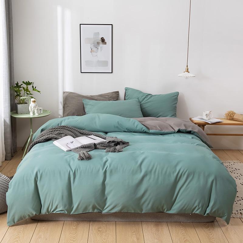 Soft, Skin-Friendly Solid Color Quilt Cover for All Seasons - Ideal for Student Dorms