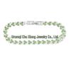 Heart-Shaped Rhinestone Silver-Plated Bracelet: Women's Crystal Fashion Hand Ornament
