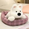 Cute Cartoon Dog Plush Toy Sleeping Animal Schnauzer Corgi Golden Retriever Doll Kawaii Room Decor Funny Xmas Gift For Girls