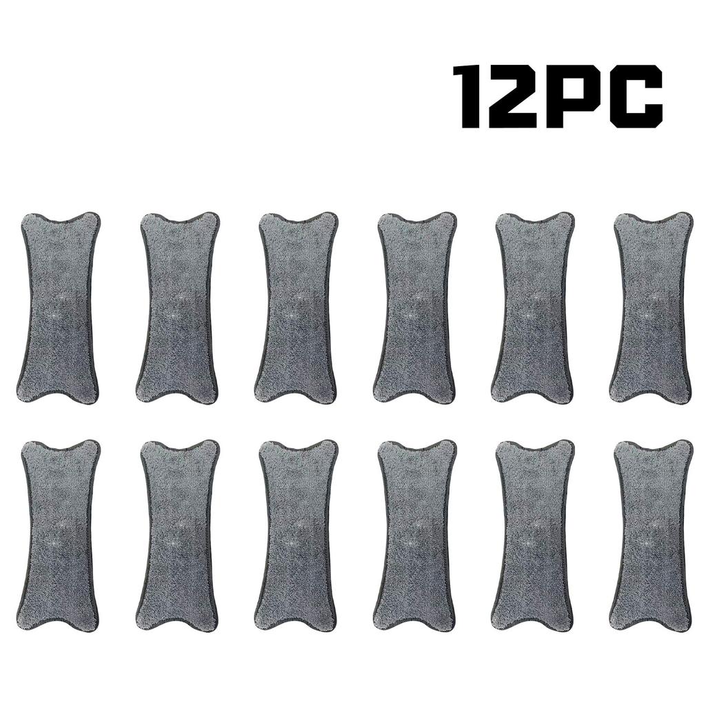 3/6/12pcs Replacement Mop Pads For Butterfly Mop / X-Shape Mop, Washable Mop Head, Multifunctional Microfiber Cleaning Pads For Wall, Floors And Glass