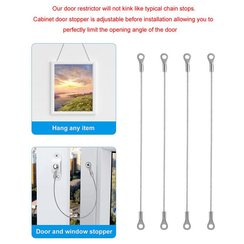 Cabinet Door Limiter Stainless Steel Door Connection Limiter Sturdy Door Restraint Accessories for Kitchen Wardrobe Bathroom