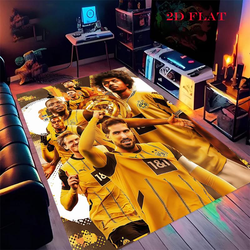 Borussia Dortmund Carpet Rug for Living Room Bedroom Home Sofa Decoration,Kids Play Nonslip Floor Mat
