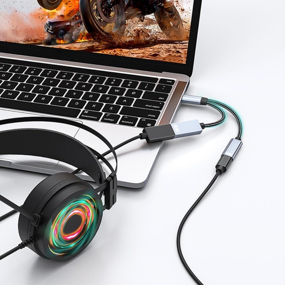 Converter 2-in-1 USB C To Audio Cable Type C 2-in-1 Multifunctional Adapter  Computer/Phone/Tablet