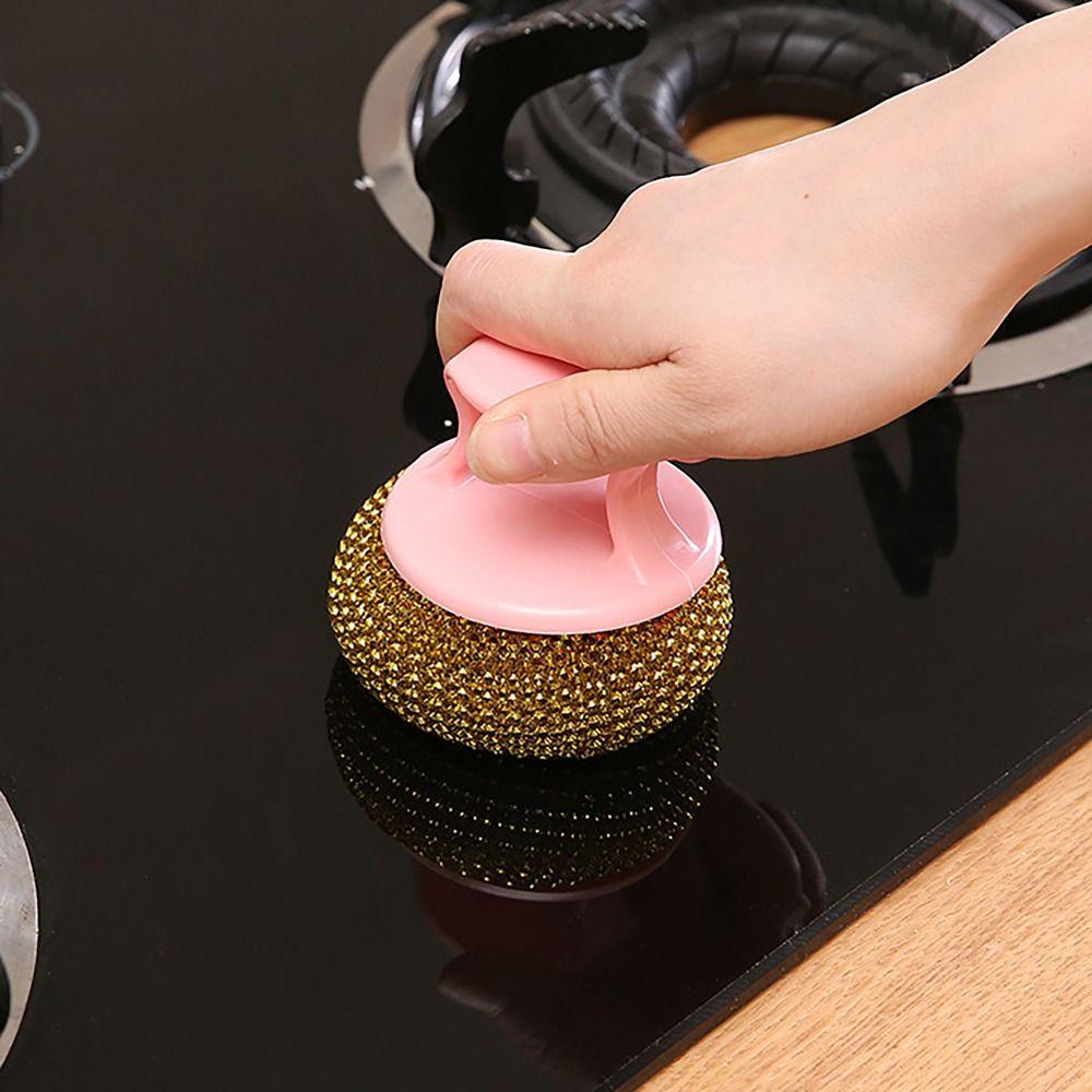 Non-stick Oil Pot Cleaning Brushes Oil Removal Dish Washing Tool Cleaning Ball  for Housekeeping