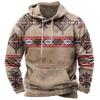 Christmas Men's Hoodie Retro Indian Animal Pattern Cowboy Style Casual Fashion Hooded Sweatshirt Unisex Harajuku Oversized Top