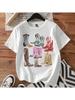 Vintage Style Short Boots Retro T Shirt Wounisex Summer Western Cowgirl T-Shirts Female Y2k Aesthetic Tees Streetwear Tops