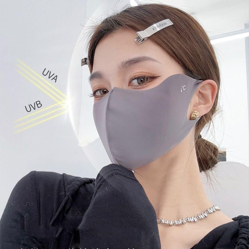 Face Mask Face Cover Summer Face Gini Mask Elastic Ice Silk Mask  Women/Girls