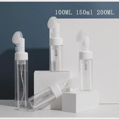 100ML Silicone Brush Foam Cleansing Bottle with Massage Head