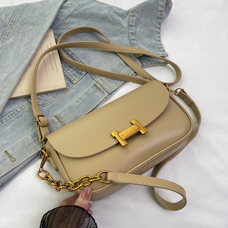 New niche design popular chain small square bag versatile single shoulder crossbody trendy women's bag